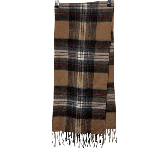 Brittany Ltd Chicago Other - Plaid Cashmere Scarf in Brown Black and Red Tartan Check